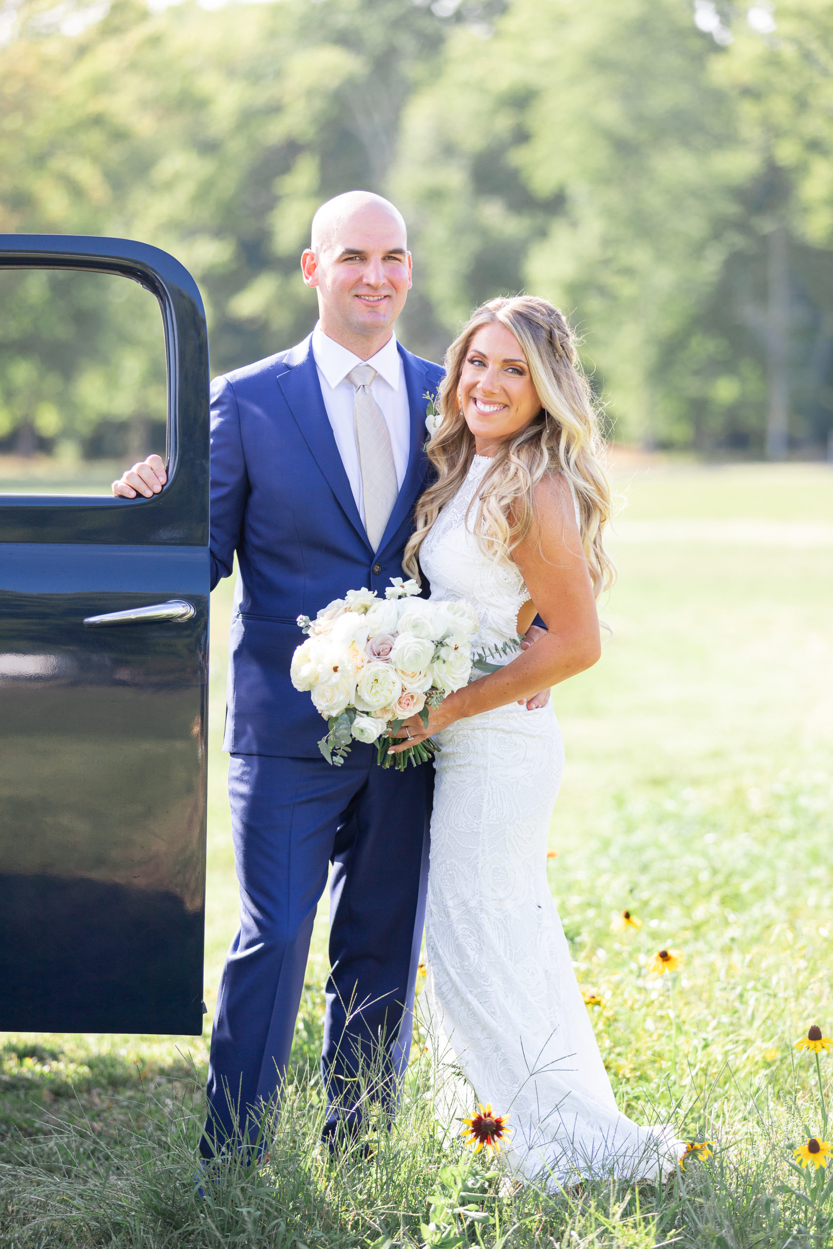 vintage ford truck wedding day photos
