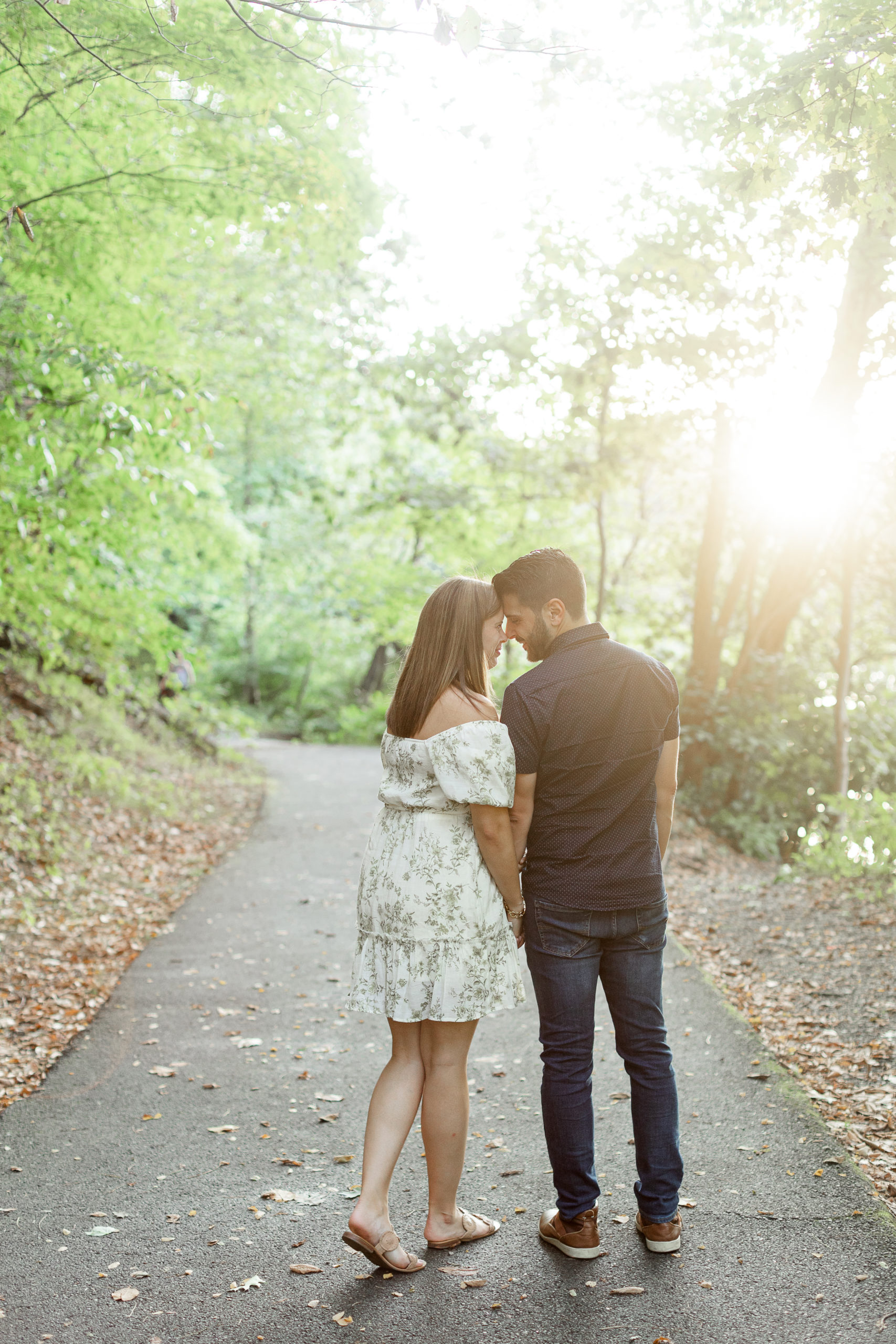 speedwell lake morristown sunset engagement session