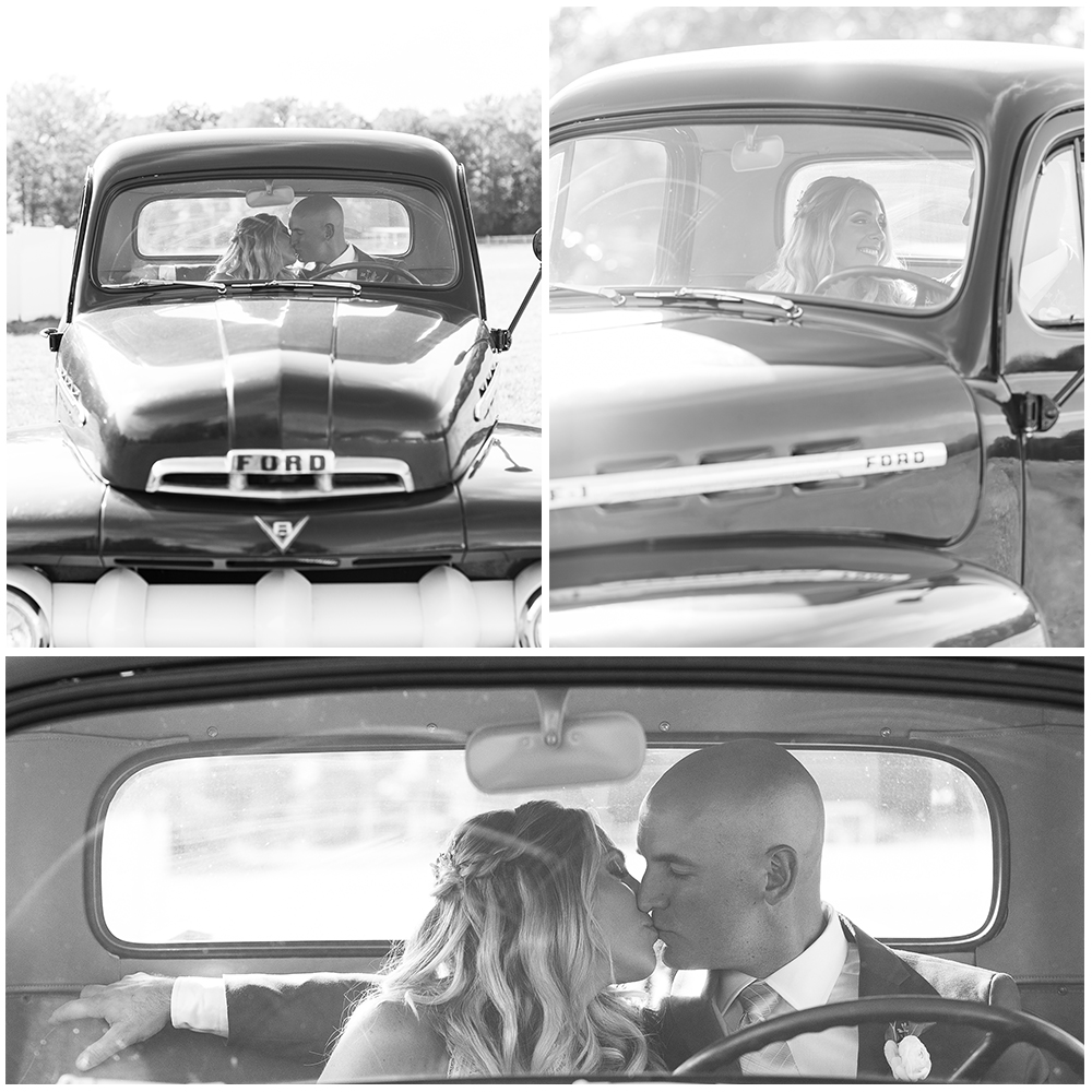 vintage ford truck wedding day photos